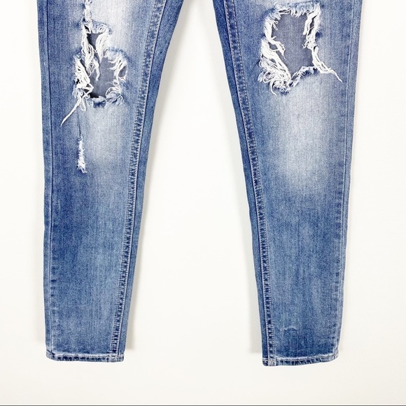 ZCO Distressed Acid Wash Stretchy Jeans Retro Style Size 3 - Picture 3 of 7